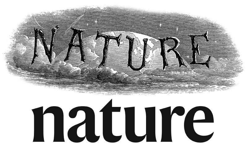 Nature journal logo on a scientific publication