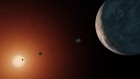 詹姆斯韦伯太空望远镜的第一次看到7-planet系统有可能适于居住的行星