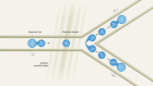 Droplets of three electrons behave like a liquid